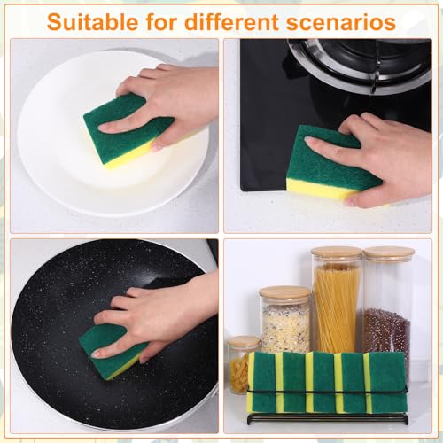 50 Pcs Individually Wrapped Sponges for Airbnb Apartment Green (50 Count)