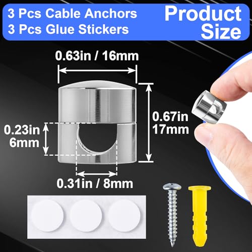 3Sets Charger Holders for Cords (3 Count)