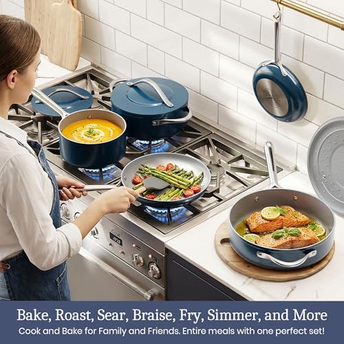 Premium Ceramic Sauté Pan with Lid