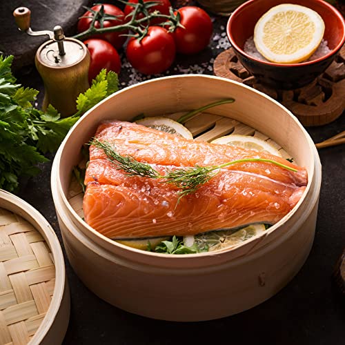 59 Pcs 2 Tier Bamboo Steamer Basket Set