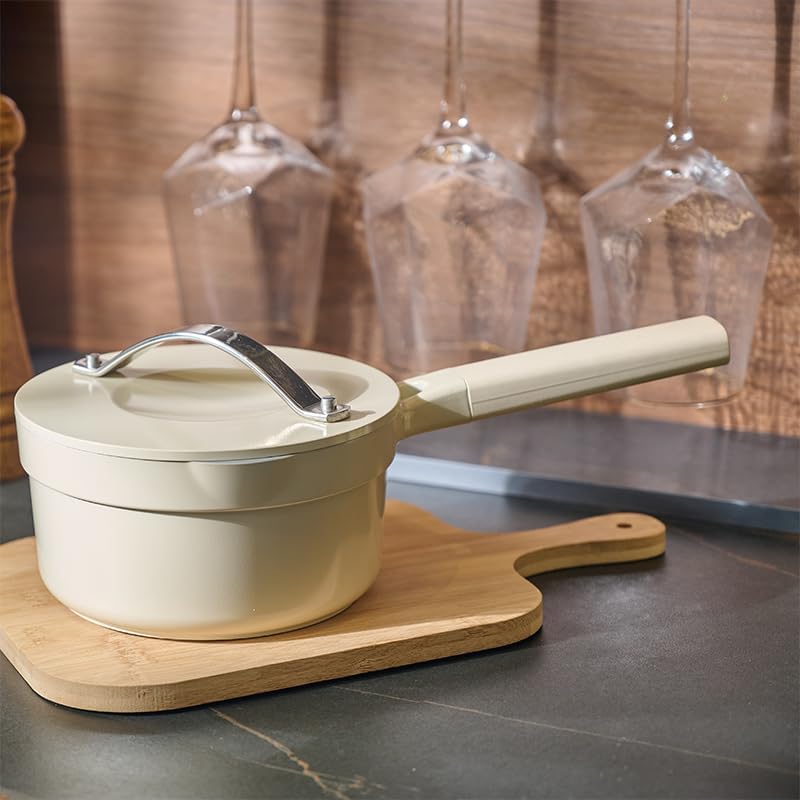 1.6 Quart Sauce Pan with Lid, Non Stick Saucepan Pot for Cooking with Pour Spout and Handle for Stove,Induction,Gas,Non Toxic,PFOA Free - Culinary Roots