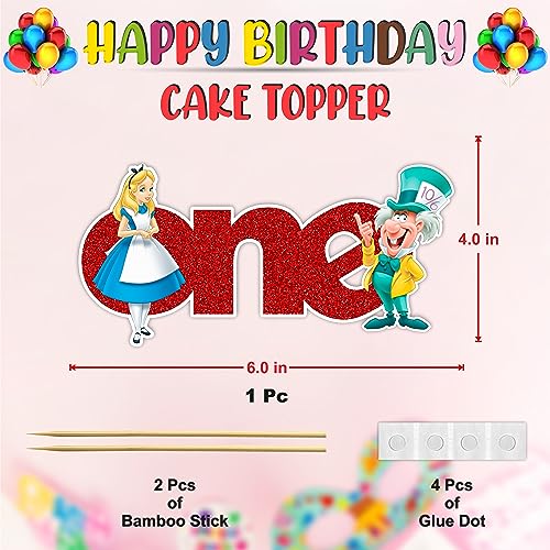 Alice in Wondrland One Cake Topper