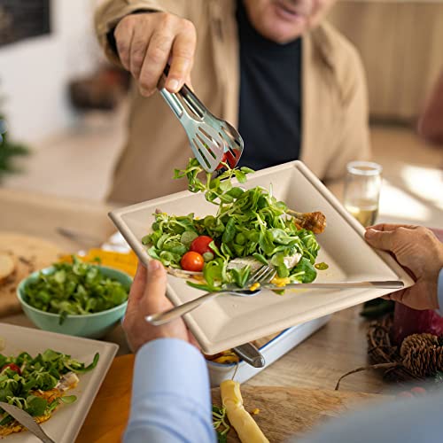 Compostable Square Paper Plates 8 Inch 100 Pack Disposable Plates (100 Count)