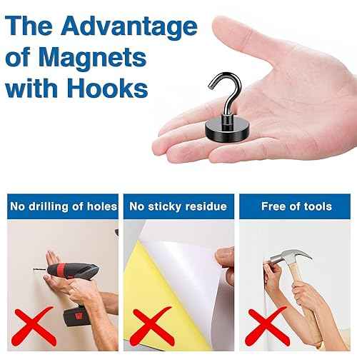 Magnetic Hooks for Cruise Essentials 2026 Cabins Door 25 Pack (25 Count)