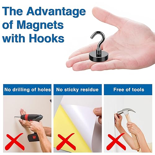 Magnetic Hooks for Cruise Essentials 2026 Cabins Door 45 Pack (45 Count)