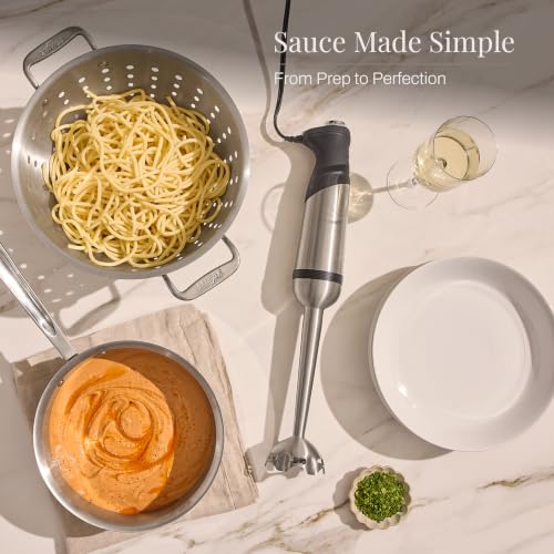 Electrics Stainless Steel Immersion Blender 2 Piece Turbo Function 600 Watts Detachable