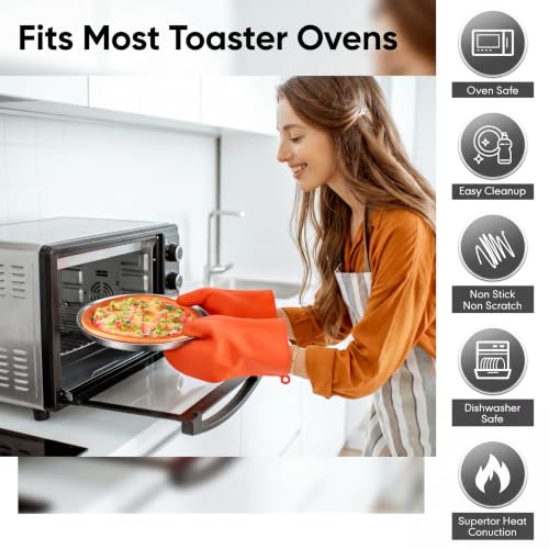 8 Pieces Silver Pizza Pans 8 Inch Bakeware (8 Count)