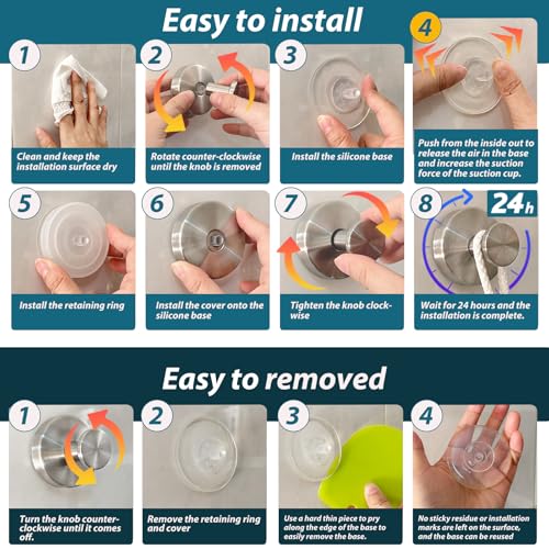 Suction Cup Hooks for Shower (2 Count)