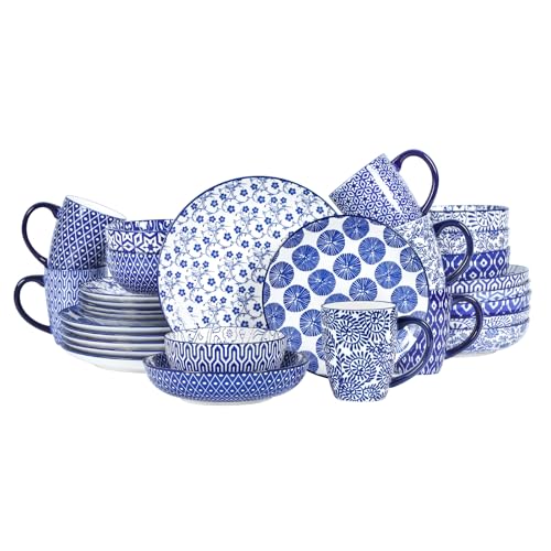30 Pieces Ceramic Dinnerware Sets for 6