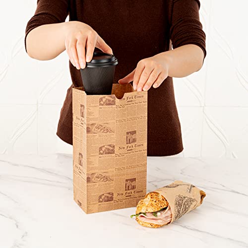 Bag Tek 6 Lb Disposable Lunch Bags 100 Sturdy Take Out Bags (100 Count)