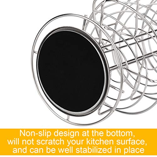 Spiral Design Stainless Steel Egg Skelter Dispenser Rack