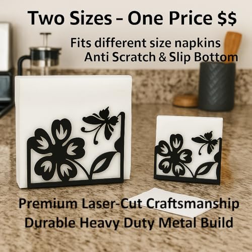 Butterfly Flower Napkin Holder for Table