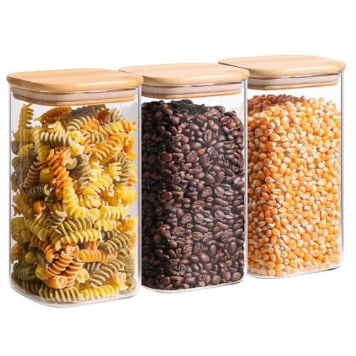 Glass Storage Containers with Lids 1.4 Qt (3 Count)