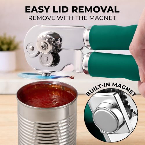 Stainless Steel Swing Open Manual Can Opener Comfortable Grip