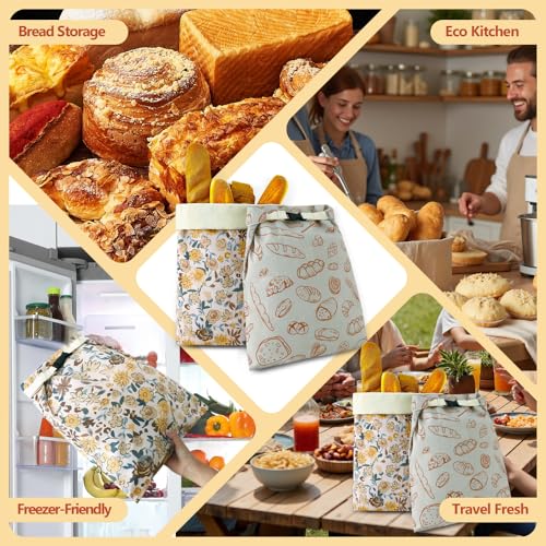 Beeswax Bread Bags for Homemade bread (2 Count)