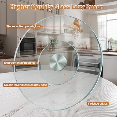 39" Glass Lazy Susan for Dining Table