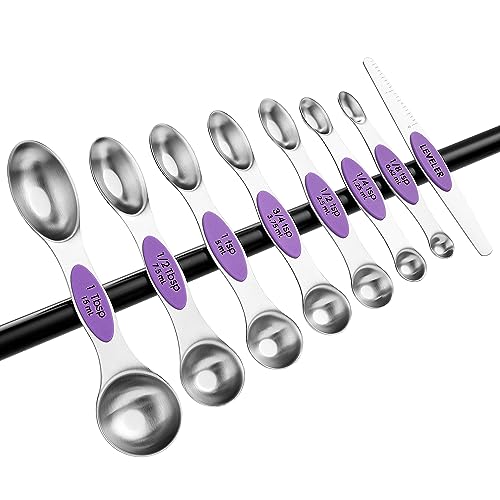Stainless Steel Magnetic Measuring Spoons Set of 8 (8 Count)