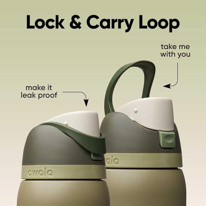 Owala FreeSip Insulated Stainless Steel Water Bottle with Straw, BPA-Free Sports Water Bottle, Great for Travel, 32 Oz, Off Road