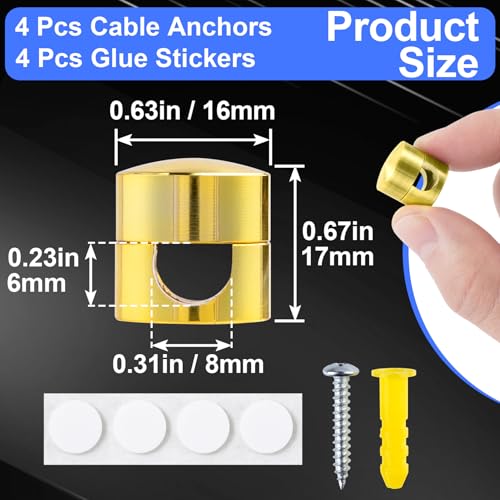 4 Sets Charger Holders for Cords (4 Count)