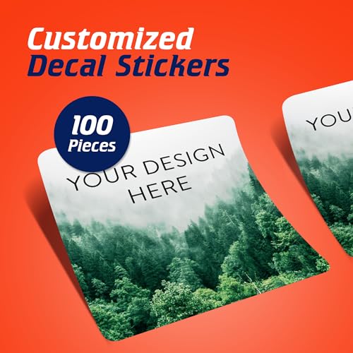 100 Custom Vinyl Stickers (100 Count)