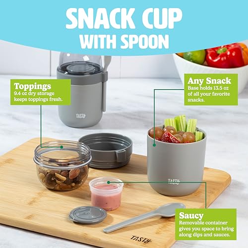 Travel Snack Cups with Spoons (2 Count)