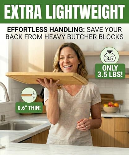 INDESTRUCTIBLE Bamboo Cutting Board