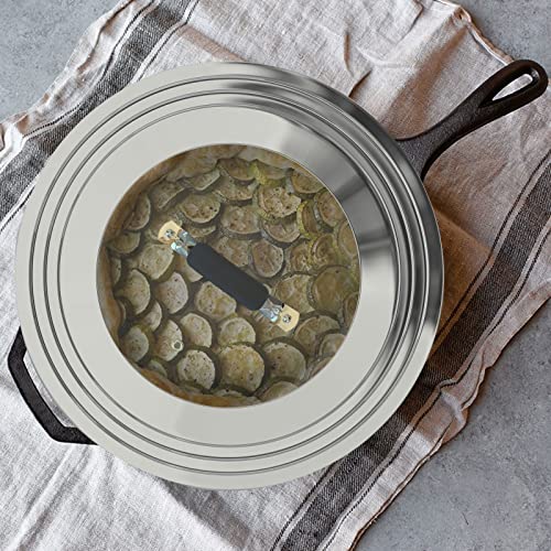 Universal Pans Pots Lid Cover Fit All 8.25 Inch to 12 Inch Pots