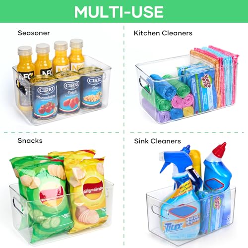 4 Pack Clear Plastic Storage Bins (4 Count)
