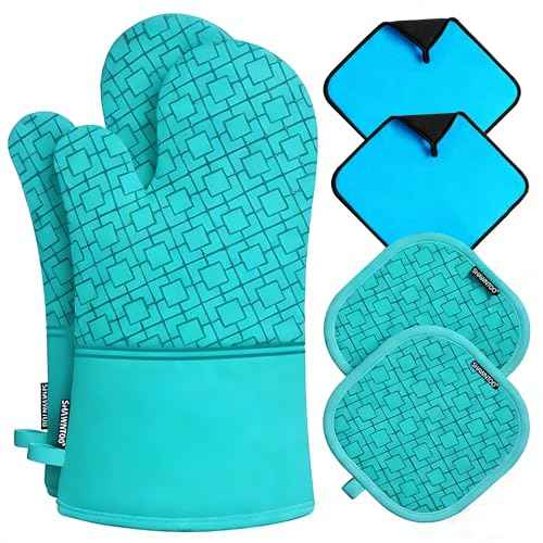 Oven Mitts and Pot Holders Sets 6pcs (6 Count)