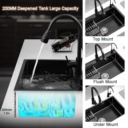 Black Drop in Kitchen Sink