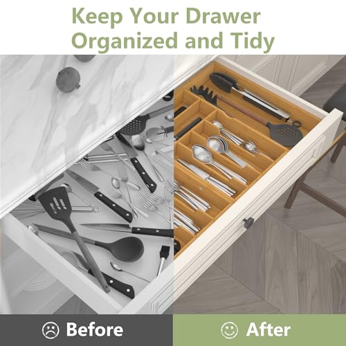 Extra Large Silverware Drawer Organizer