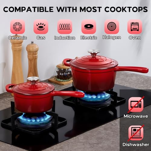 Enameled Cast Iron Sauce Pan (2 Count)