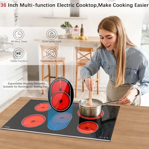 Electric Cooktop 36 Inch