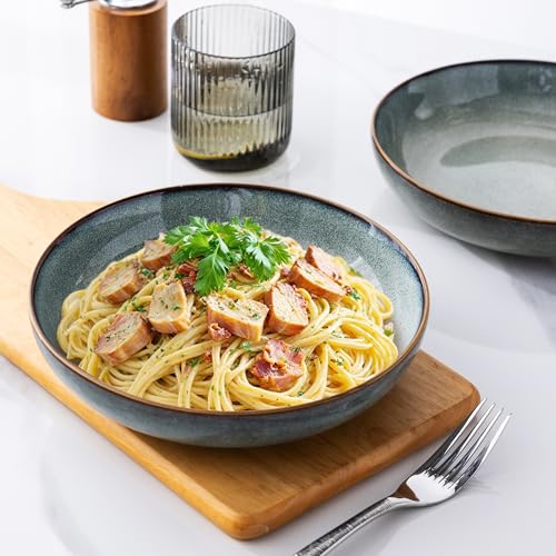 8.5’’ Ceramic Pasta Bowls Set of 4 (4 Count)