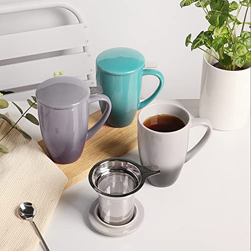 Sweejar Porcelain Tea Infuser Mug with Lid