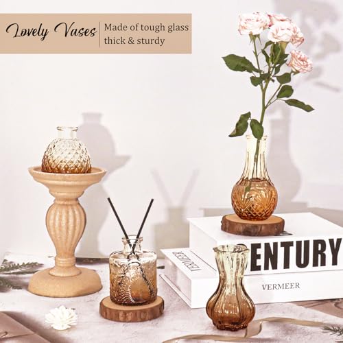 Set of 36 Glass Bud Vases Small Flower Vases for Centerpieces (36 Count)