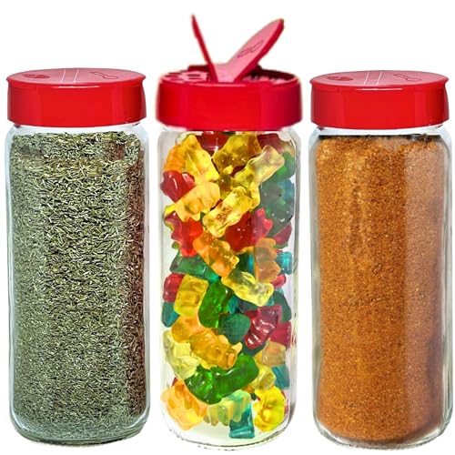 Glass Spice Jars with Shaker Lids (2 Count)