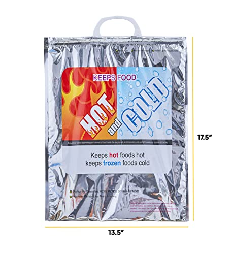 Hot and Cold Insulated Bags for Food Delivery (12 Count)