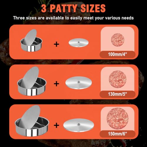 Commercial Hamburger Press Patty Maker with 4