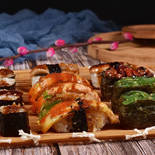 9.5"x9.5"Bamboo Sushi Rolling Mat (4 Count)