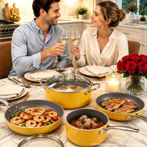 7 Piece Ceramic Cookware Set