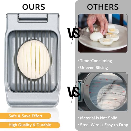 Heavy Duty Stainless Steel Wire Egg Slicer for Hard Boiled Eggs