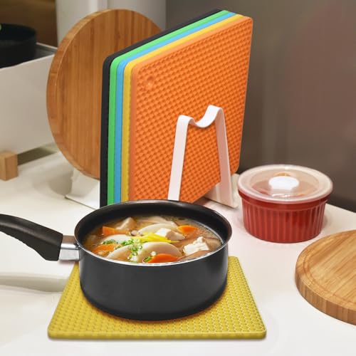 Silicone Square Trivets Mat (6 Count)