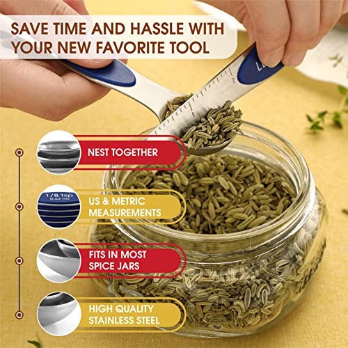 8 Magnetic Measuring Spoons Set for Baking & Cooking