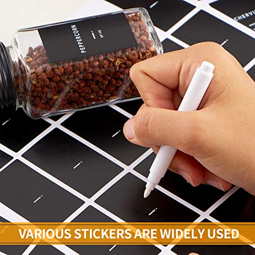 48 Glass Spice jars with label (48 Count)