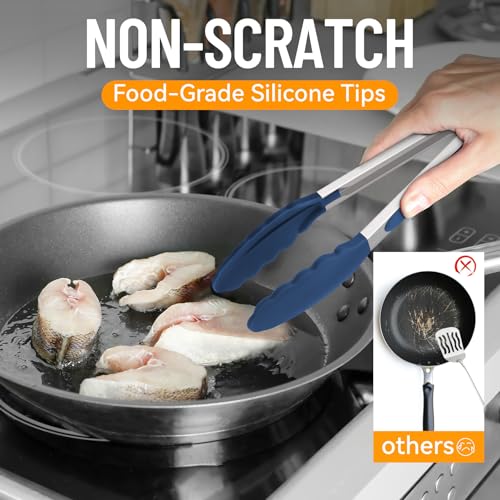 Silicone Serving Tongs for Cooking 9 (3 Count)