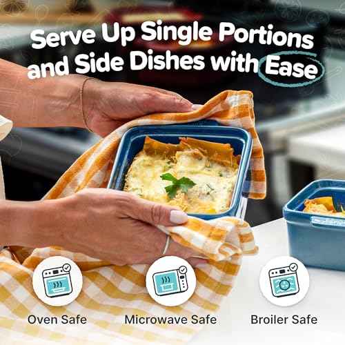 5x5" Ceramic Baking Dishes with Lids (2 Count)