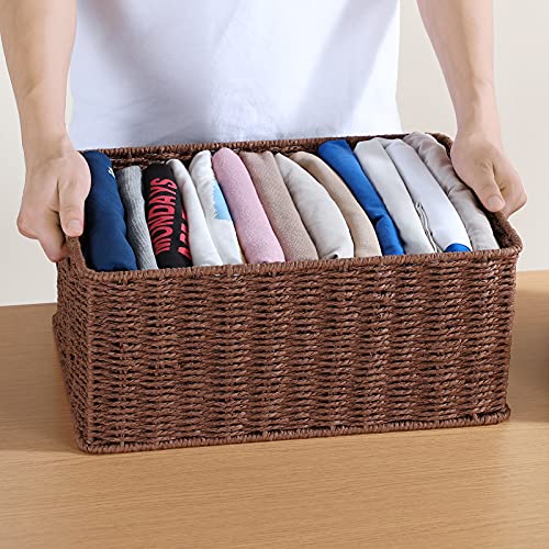 Large Woven Baskets for Storage (3 Count)