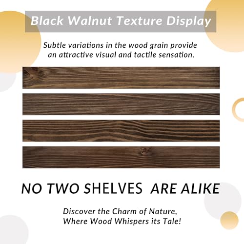 Walnut Floating Shelves 60 inch Long for Wall