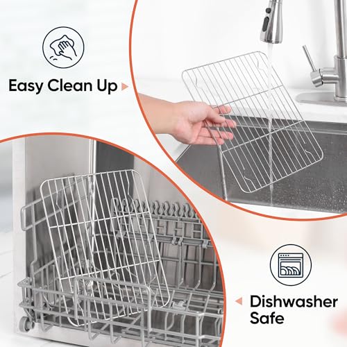4 PCS Cooling Racks for Quarter Sheet Pan (4 Count)